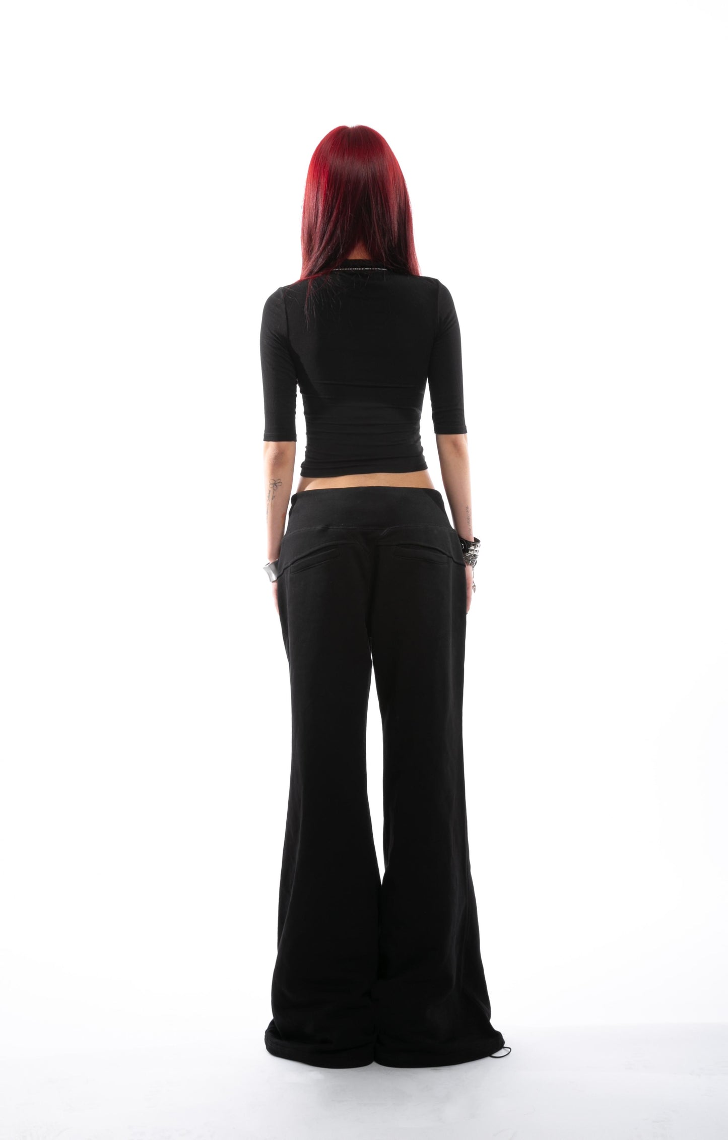 SIV Cross Studded Flared Sweatpants